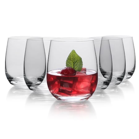Table 12 15.5-Ounce Beverage Glasses, Set of 6, Lead-Free Crystal, Break Resistant TGSM6R30